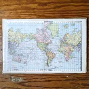 Vtg World Map of Ocean Routes